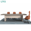 Liyu 2025 Hot Selling Elegant and Spacious Rectangular Strip Design Modern Training Conference Table Set With Office Desk Chairs