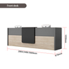 Liyu Wood Furniture Modern Design Work Desk Custom Luxury Reception Desk Office Furniture Splicing Contemporary Panel 1 Set