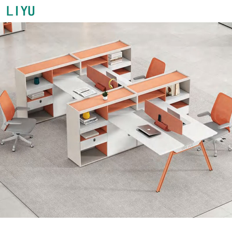 Liyu 4 Person Desk Modular Open Standard Sizes Office Workstation Furniture Table Partition