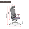 Liyu China Luxury Executive Office Furniture Ergonomic Office Chair Full Mesh Chair for CEO Boss Chair with Seat