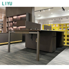 Liyu Commercial Office Furniture Modern Workstation Screens Solid Wood Office Desk