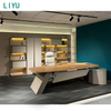 Liyu Luxury Custom Office Furniture CEO Boss Table Office Executive Desk Wooden Modern Office Furniture