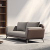 Liyu Modern Wood Grain Leather Couch Office CEO Room Furniture Office Reception PU Leather Sofa
