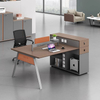 Liyu Modern Furniture Board Desktop Computer 4 Person Office Desk 4 Seater Workstation