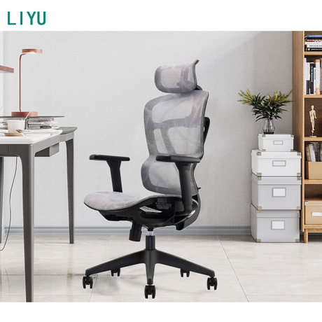 Liyu Free Sample Wholesale Ergonomic Modern Manager Mesh New Adjustable Swivel Desk Connecting Armrest Executive Office Chair