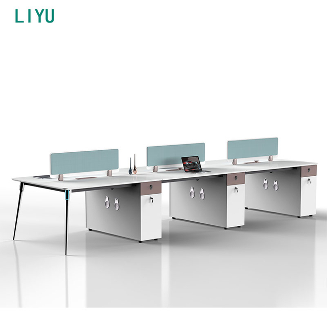 Liyu Foshan Office Desk with Shelves Office Furniture Home Table Workstation call center cubicles