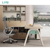 Liyu Furniture Wholesale Table Office Manager Executive Black L Shaped Office Desk Corner Office Desk Modern
