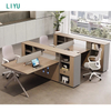 Liyu Mobilier De Bureau Professional Factory 2 Person Standing Table Import Furniture Office Desk Partition From China
