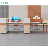 Liyu Modular Office Furniture Cubical Workstation Desk for 2 4 6 Persons for Hotel Workshop Use Made Table partition From MDF