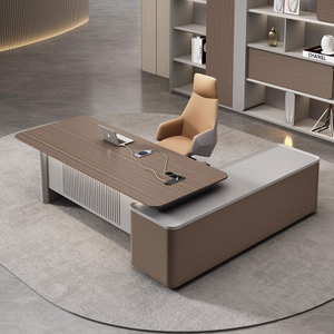 Liyu Customized Office Desks CEO Furniture Wooden Luxury L Shaped Table Furniture Office Executive Table
