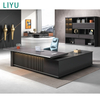Liyu Modular Custom Office L-shaped Boss Work Desk Executive Office Furniture Durable High-end Modern Table with Lamp