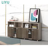Liyu Simple Modern Office Desk 6 Workstations Reception Adjustable L Shape Booth for 4 Table Employee Office Partition