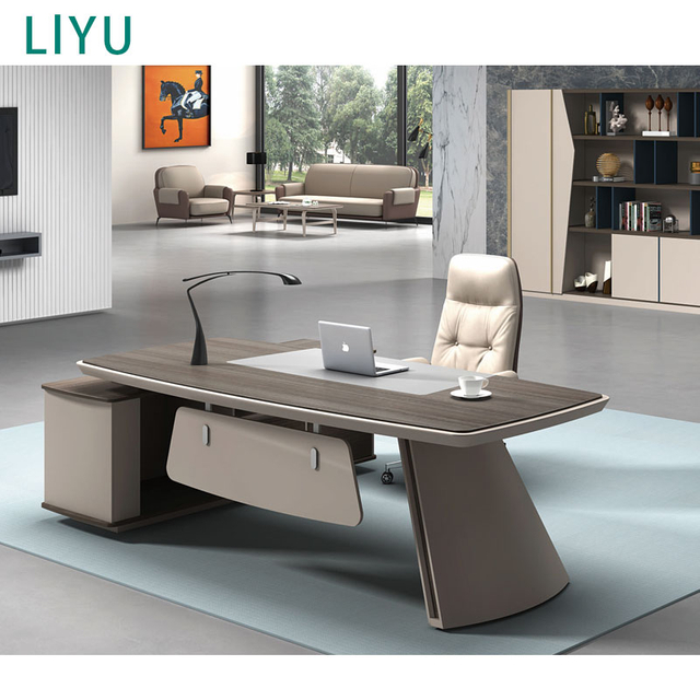 Liyu Most Popular Furniture L Shape Luxury Executive Office Modern Manage Table Desk Corner Furniture Office Desks