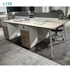 Liyu New Design Factory Price 4 Person Office Staff Desk Modular Office Workstation Tables