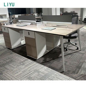 Liyu New Design Factory Price 4 Person Office Staff Desk Modular Office Workstation Tables