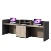 Liyu Wood Furniture Modern Design Work Desk Custom Luxury Reception Desk Office Furniture Splicing Contemporary Panel 1 Set