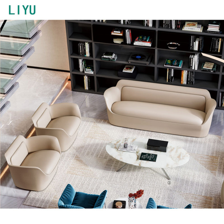 Liyu High Quality Customized Fabric Upholstery Modern Couch Sofa Set Hotel Lobby Hall Reception Area Sofas with Footless