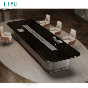 Liyu High End Luxury 8 10 12 16 Person Seater Office Meeting Desk Conference Table Office Board Meeting Room Table