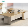 Liyu High End L-shaped Desk with Big Storage Office Furniture Executive Desk for CEO