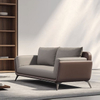 Liyu Modern Wood Grain Leather Couch Office CEO Room Furniture Office Reception PU Leather Sofa