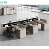 Liyu Wholesale Modular Furniture I -Shaped Desk Modern Manufacturer Cubicle China Open Work Space Workstation Office Partition