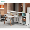 LIYU Hot Sales Office Desk Furniture Modern Office Table 4 Persons Partition Office Workstation