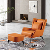 Premium Sofa Chair for Office with Leather Veneer and Solid Legs