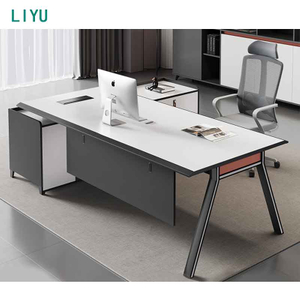 Liyu Furniture Modern Pc Laptop Working Table Executive Office Desk With Cabinet Single Computer Desk For Office
