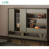 Liyu Modern Office Storage Cabinet with Sliding Door Convertible Metal And Wood File Cabinet for Home Furniture