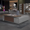 Liyu Cheap executive manager CEO office furniture white modern L shape glass office desk table de bureau