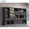 Liyu Modular Custom Office L-shaped Boss Work Desk Executive Office Furniture Durable High-end Modern Table with Lamp