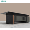 Liyu Modular Custom Luxury Home Office Work Furniture LED Light Computer Desk Office Desk with Lamp