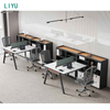 Liyu L Shape Table Multiplayer Modular Modern Work Station Desk Office Furniture Partition