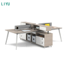 Liyu Modern Classic Design Two-Seater Modular Office Workstation Wooden Material Cubicle Desk Furniture Partition for School Use