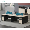 Liyu Furniture Desk Manufacturing Workstation Linear L Shape Seat Double Office Cubicle