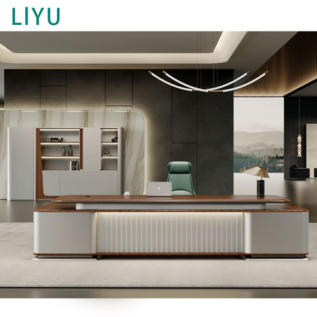 Liyu Modern Table L-Shaped Executive Office Desk CEO And Managers Office Furniture Desks