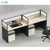 Liyu Cubicles Commercial System Computer Desk Work Station Furniture Wooden Table Office Partition