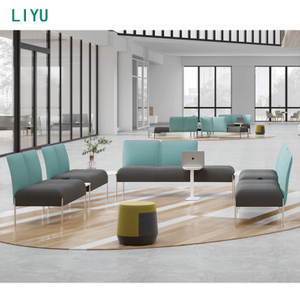 Liyu Modern European Design Convertible Sectional Sofa Set for Office & School Leather & PU Cover for Meeting Rooms And Booths