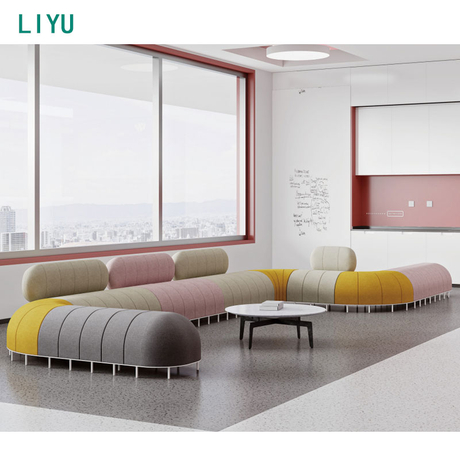 Liyu Nordic Modern Sofa Sectional Furniture Set European Design Style Fabric Cover for Office Living Room Hotels And Schools
