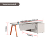 Liyu Simple Computer Table Office Furniture L Shaped Mdf Melamine Wooden Manager Executive Desks Office Table