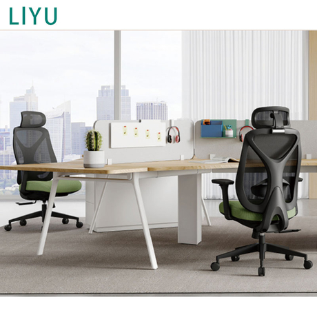 Liyu Wholesale Comfortable Factory Price Black Office Chair Ergonomic Adjustable Swivel Modern Design Mesh Chair Sillas De Oficina
