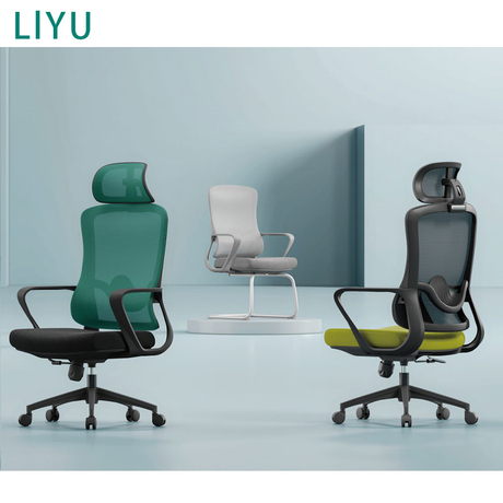 Liyu New Design Sillas De Oficina Full Mesh Ergonomic Executive Office Chair with Armrest Desk Computer Office Furniture Equipment