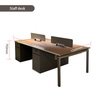 Liyu Commercial Office Furniture Modern Workstation Screens Solid Wood Office Desk