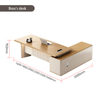 Liyu High End L-shaped Desk with Big Storage Office Furniture Executive Desk for CEO