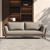 Liyu Modern Wood Grain Leather Couch Office CEO Room Furniture Office Reception PU Leather Sofa