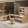 Liyu Executive L Shape with Atmosphere Light Strip Office Furniture Modern Manager Table Ceo Office Desk Boss Office Desks