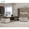 Liyu Office Furniture Mini Modern Executive Table L Shape Melamine Ergonomic Beautiful Manager Front Desk