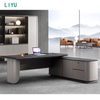Liyu Modern Furniture High-tech Modern CEO Boss Executive Table Office Computer Desk Design Executive Desk Modern L-Shaped Desk