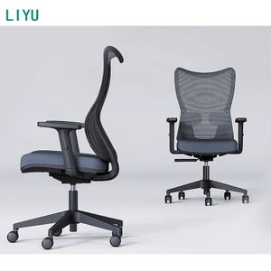 Liyu Furniture Wholesale Modern High Back Full Mesh Lumbar Support Adjustable Headrest Ergonomic Swivel Office Chair