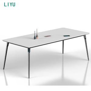 Liyu Hot Sale Luxury Extendable Conference Table Big Meetings Office Meeting Room Furniture